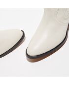 Chelsea boots en Cuir Lisa blanches