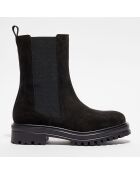 Chelsea Boots en Velours de Cuir Lauriane noires