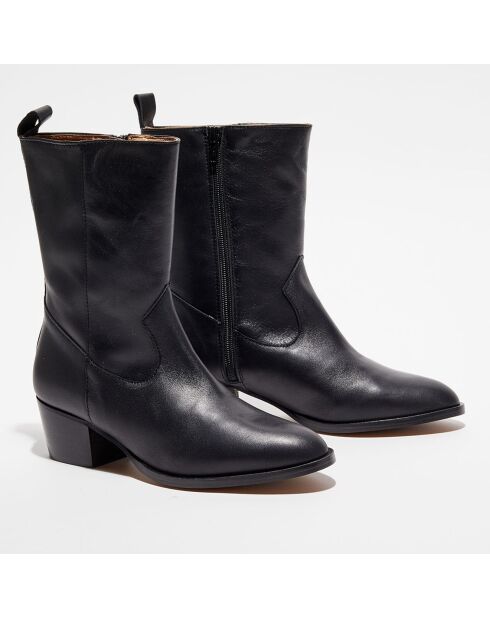 Boots en Cuir Océane noires