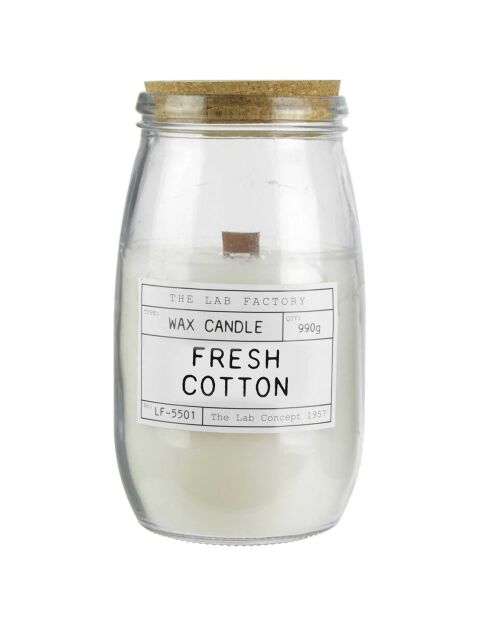 Duftkerze aus Baumwollblüten und Sandelholz, 110 Stunden