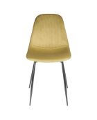 2 Stühle Giulia aus senfgelbem Kord - 44x86x45 cm