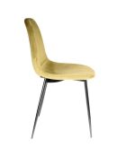 2 Stühle Giulia aus senfgelbem Kord - 44x86x45 cm