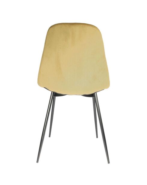 2 Stühle Giulia aus senfgelbem Kord - 44x86x45 cm