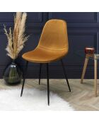 2 Stühle Giulia aus senfgelbem Kord - 44x86x45 cm