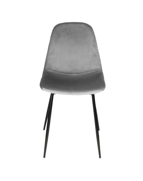 2 Giulia corduroy stoelen muisgrijs - 44x86x45 cm