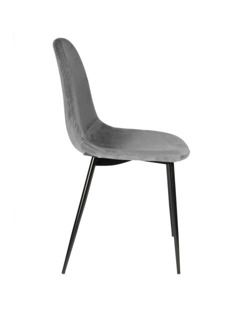 2 Giulia corduroy stoelen muisgrijs - 44x86x45 cm