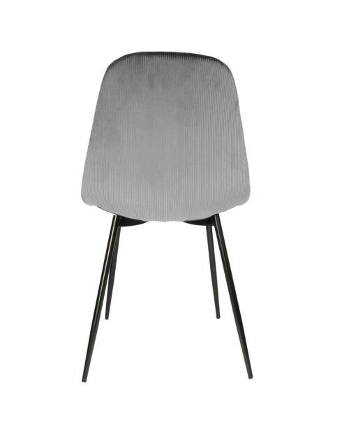 2 Giulia corduroy stoelen muisgrijs - 44x86x45 cm