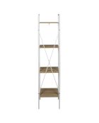 Étagère scandinave bois/blanc - 34x148x32.5 cm