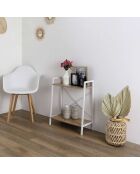 Étagère scandinave bois/blanc - 60x70x27 cm