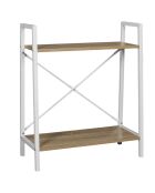Étagère scandinave bois/blanc - 60x70x27 cm