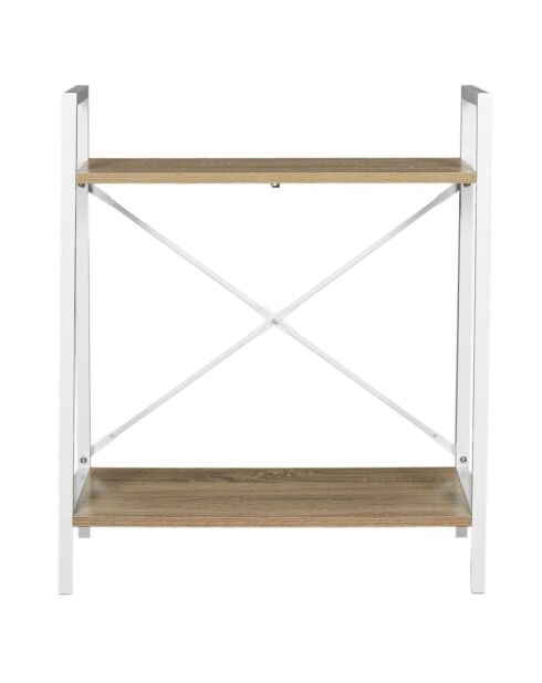 Étagère scandinave bois/blanc - 60x70x27 cm