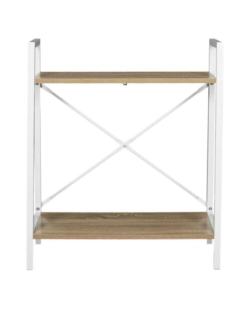 Étagère scandinave bois/blanc - 60x70x27 cm