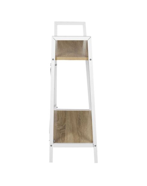 Étagère scandinave bois/blanc - 60x70x27 cm