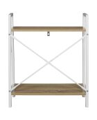 Étagère scandinave bois/blanc - 60x70x27 cm