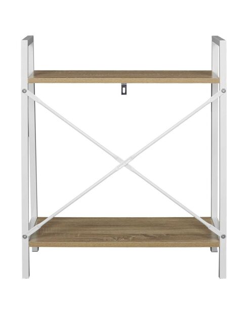 Étagère scandinave bois/blanc - 60x70x27 cm