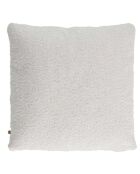 Coussin déhoussable bouclette crème - 40x10x40 cm