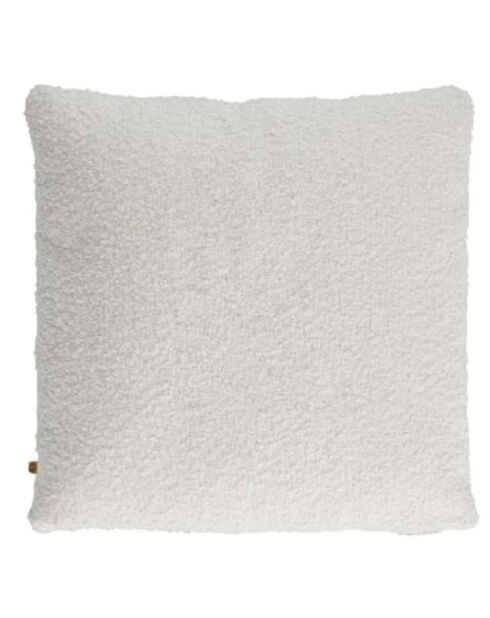 Coussin déhoussable bouclette crème - 40x10x40 cm
