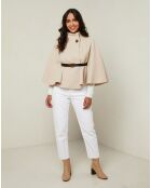 Manteau Clara cape court beige