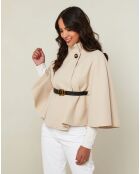 Manteau Clara cape court beige