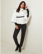 Manteau Clara cape court blanc