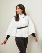 Manteau Clara cape court blanc