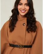 Manteau Clara cape court camel
