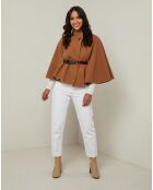 Manteau Clara cape court camel