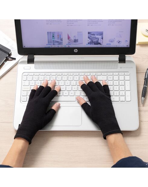 Gants de compression pour l'arthrite noirs - Taille S