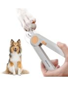 Coupe-ongles à LED pour animaux de compagnie gris/jaune