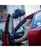 Parapluie pliable à fermeture inversée avec LED Folbrella noir/gris