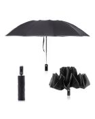 Parapluie pliable à fermeture inversée avec LED Folbrella noir/gris