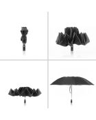 Parapluie pliable à fermeture inversée avec LED Folbrella noir/gris