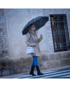 Parapluie pliable à fermeture inversée avec LED Folbrella noir/gris