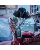 Parapluie pliable à fermeture inversée avec LED Folbrella noir/gris