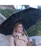 Parapluie pliable à fermeture inversée avec LED Folbrella noir/gris