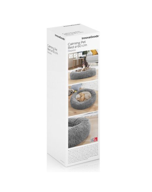 Bepess Antistress-Haustierbett grau - D.60x18 cm