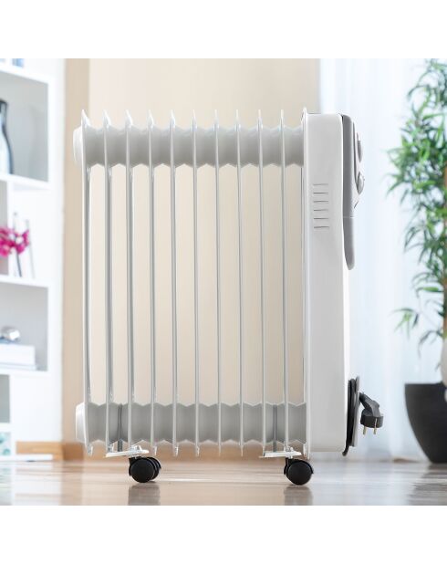 Radiateur bain d'huile Oileven blanc - 48x61.5x23.5 cm