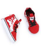 Sneakers en Cuir & Textile SK8-Hi Zip rouges