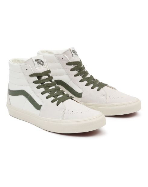 Sneakers en Cuir & Textile SK8-Hi blanc/kaki