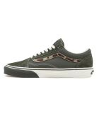 Sneakers en Cuir & Textile Old Skool kaki