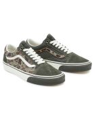 Sneakers en Cuir & Textile Old Skool kaki