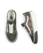 Sneakers en Cuir & Textile Old Skool kaki