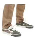 Sneakers en Cuir & Textile Old Skool kaki