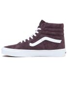 Sneakers en Velours de Cuir SK8-Hi pourpre