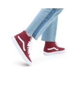 Sneakers en Velours de Cuir SK8-Hi bordeaux