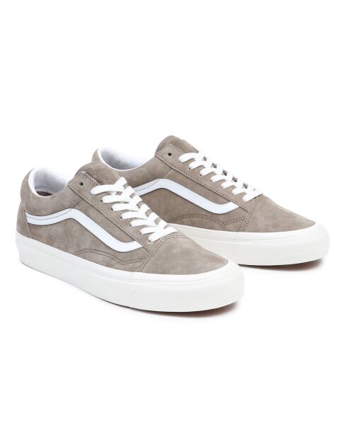 Sneakers en Velours de Cuir Old Skool 36 DX grises