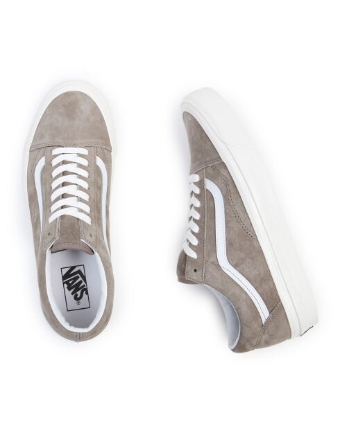 Sneakers en Velours de Cuir Old Skool 36 DX grises