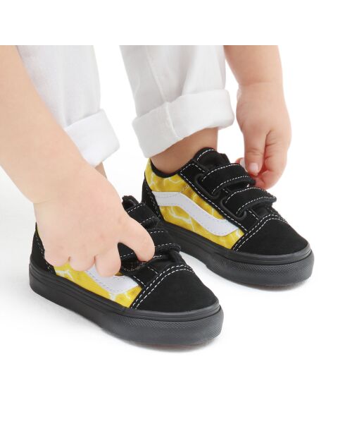 Sneakers en Cuir & Textile Old Skool V noir/jaune