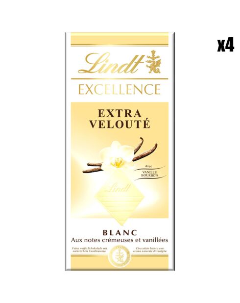 4 Tablettes Excellence Chocolat blanc Extra Velouté 4x100g