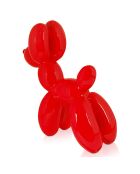 Sculpture chien effet ballon rouge - 46x50x18 cm